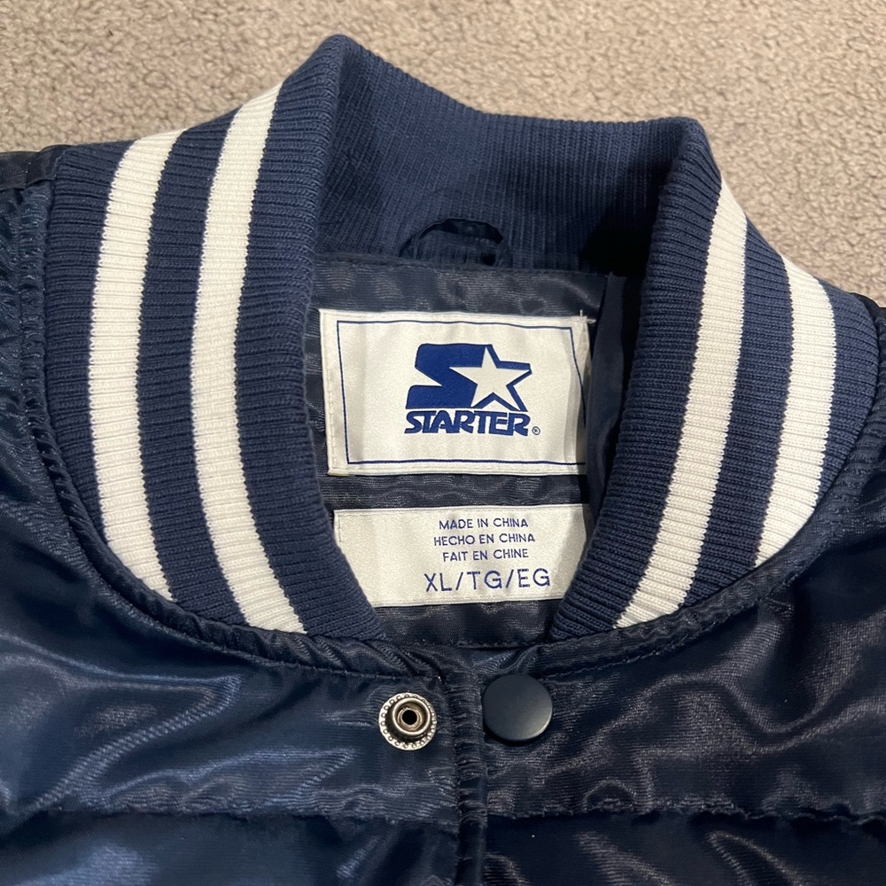 STARTER Yankees Dark Blue Bomber Jacket - Picture 2 of 4